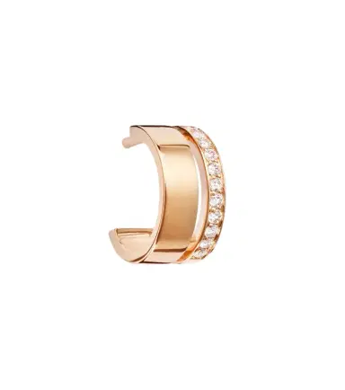 Repossi Berbere 18kt rose gold single hoop earring with diamonds | Thumbnail 1 Repossi Berbere 18kt rose gold single hoop earring with diamonds | Thumbnail 1