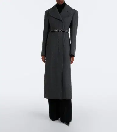 Sportmax Belted herringbone virgin wool coat | Thumbnail 5 Sportmax Belted herringbone virgin wool coat | Thumbnail 5