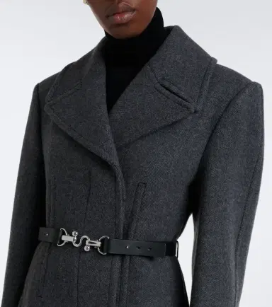 Sportmax Belted herringbone virgin wool coat | Thumbnail 7 Sportmax Belted herringbone virgin wool coat | Thumbnail 7
