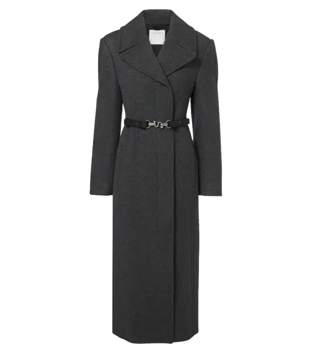 Belted herringbone virgin wool coat Belted herringbone virgin wool coat