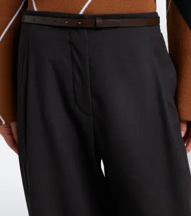 Max Mara Belted wool-blend wide-leg pants | Thumbnail 3 Max Mara Belted wool-blend wide-leg pants | Thumbnail 3