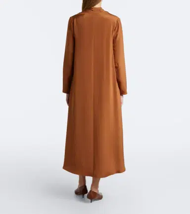 Max Mara Silk satin midi dress | Thumbnail 3 Max Mara Silk satin midi dress | Thumbnail 3