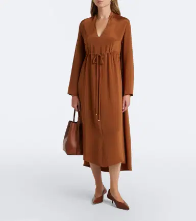 Max Mara Silk satin midi dress | Thumbnail 5 Max Mara Silk satin midi dress | Thumbnail 5