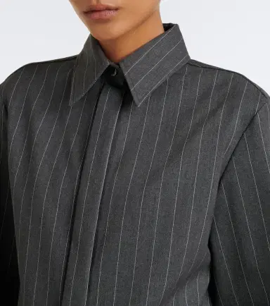 Sportmax Pinstriped wool-blend shirt | Thumbnail 3 Sportmax Pinstriped wool-blend shirt | Thumbnail 3