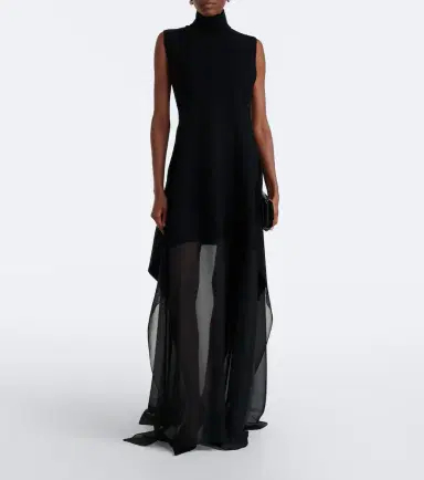Sportmax Turtleneck tiered maxi dress | Thumbnail 4 Sportmax Turtleneck tiered maxi dress | Thumbnail 4