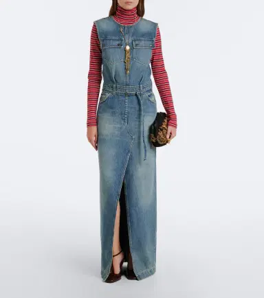 Dries Van Noten Denim faded maxi dress | Thumbnail 5 Dries Van Noten Denim faded maxi dress | Thumbnail 5