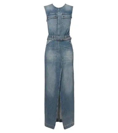 Dries Van Noten Denim faded maxi dress | Thumbnail 1 Dries Van Noten Denim faded maxi dress | Thumbnail 1