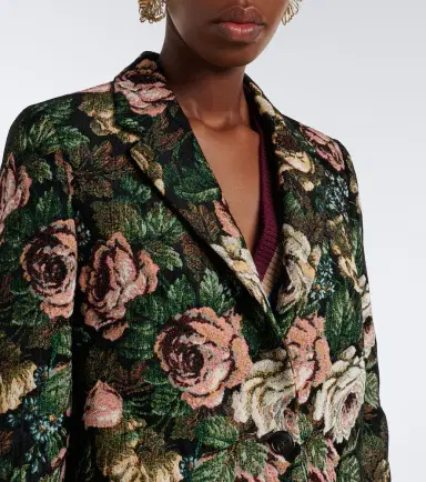 Dries Van Noten Floral jacquard coat | Thumbnail 4 Dries Van Noten Floral jacquard coat | Thumbnail 4