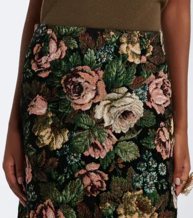 Dries Van Noten Floral jacquard midi skirt | Thumbnail 4 Dries Van Noten Floral jacquard midi skirt | Thumbnail 4