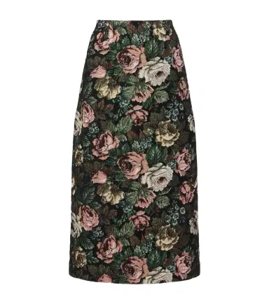 Dries Van Noten Floral jacquard midi skirt | Thumbnail 1 Dries Van Noten Floral jacquard midi skirt | Thumbnail 1