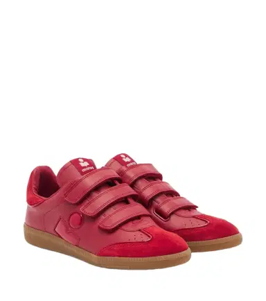 Isabel Marant Beth suede-trimmed leather sneakers | Thumbnail 1 Isabel Marant Beth suede-trimmed leather sneakers | Thumbnail 1