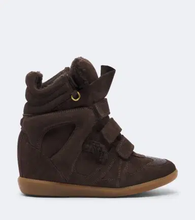 Isabel Marant Bekett shearling-lined suede wedge sneakers | Thumbnail 3 Isabel Marant Bekett shearling-lined suede wedge sneakers | Thumbnail 3
