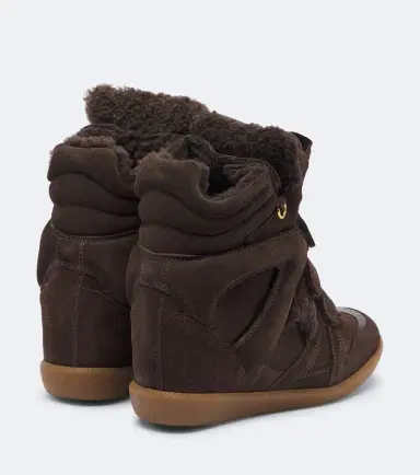 Isabel Marant Bekett shearling-lined suede wedge sneakers | Thumbnail 4 Isabel Marant Bekett shearling-lined suede wedge sneakers | Thumbnail 4