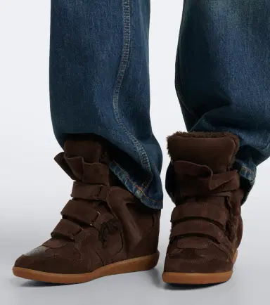 Isabel Marant Bekett shearling-lined suede wedge sneakers | Thumbnail 5 Isabel Marant Bekett shearling-lined suede wedge sneakers | Thumbnail 5