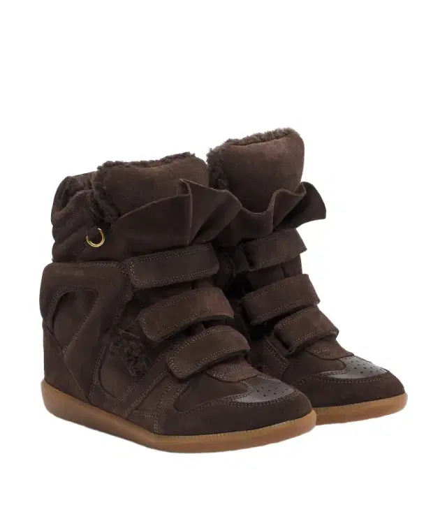 Bekett shearling-lined suede wedge sneakers Bekett shearling-lined suede wedge sneakers