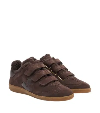 Isabel Marant Beth shearling-lined suede sneakers | Thumbnail 1 Isabel Marant Beth shearling-lined suede sneakers | Thumbnail 1