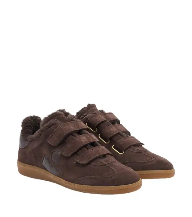 Beth shearling-lined suede sneakers Beth shearling-lined suede sneakers
