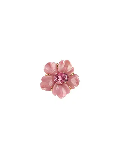 Wish Fine Jewelry 2.04ct Onyx Tourmaline 14K Gold Flower Pendant | Thumbnail 1 Wish Fine Jewelry 2.04ct Onyx Tourmaline 14K Gold Flower Pendant | Thumbnail 1