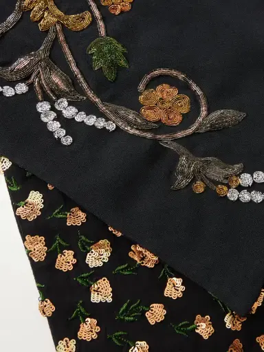 Dries Van Noten Sequin-embellished Embroidered Crepe Scarf | Thumbnail 4 Dries Van Noten Sequin-embellished Embroidered Crepe Scarf | Thumbnail 4