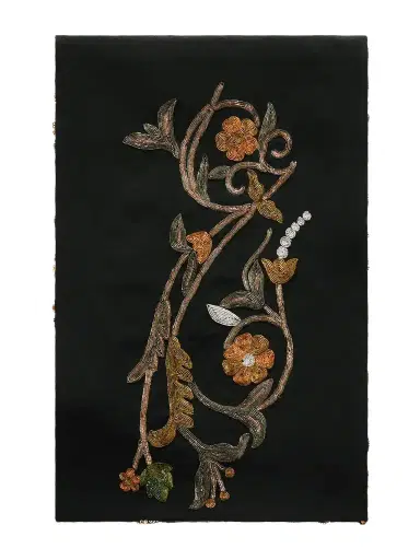 Dries Van Noten Sequin-embellished Embroidered Crepe Scarf | Thumbnail 1 Dries Van Noten Sequin-embellished Embroidered Crepe Scarf | Thumbnail 1