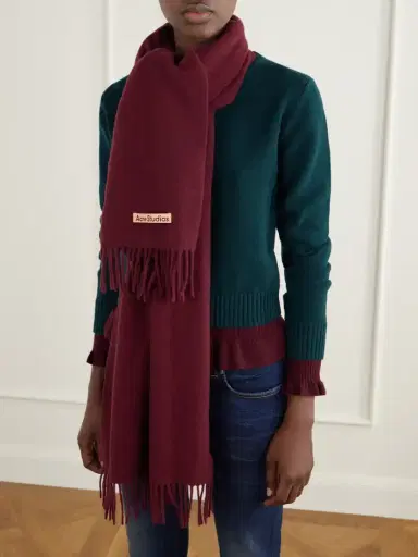 Acne Studios Fringed Wool Scarf | Thumbnail 2 Acne Studios Fringed Wool Scarf | Thumbnail 2