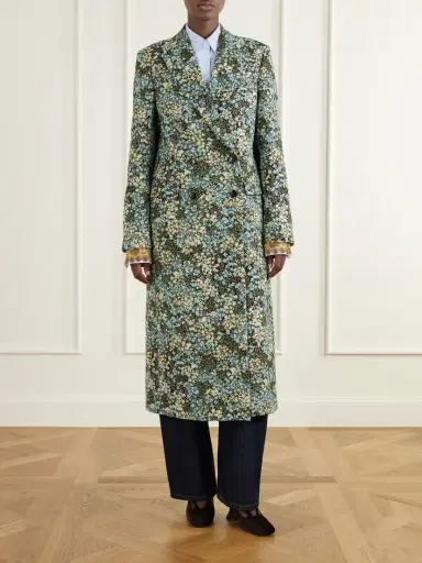 Dries Van Noten Double-breasted Floral-jacquard Coat | Thumbnail 3 Dries Van Noten Double-breasted Floral-jacquard Coat | Thumbnail 3