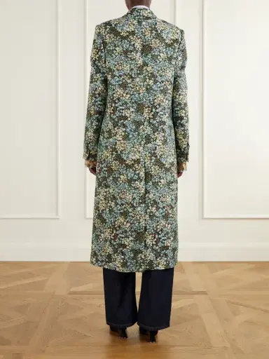 Dries Van Noten Double-breasted Floral-jacquard Coat | Thumbnail 4 Dries Van Noten Double-breasted Floral-jacquard Coat | Thumbnail 4