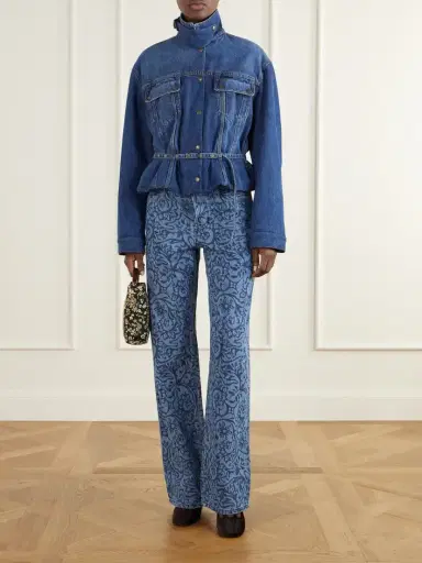 Dries Van Noten Belted Denim Jacket | Thumbnail 2 Dries Van Noten Belted Denim Jacket | Thumbnail 2