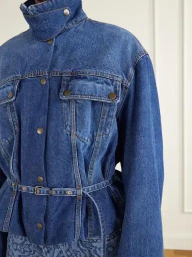 Dries Van Noten Belted Denim Jacket | Thumbnail 4 Dries Van Noten Belted Denim Jacket | Thumbnail 4