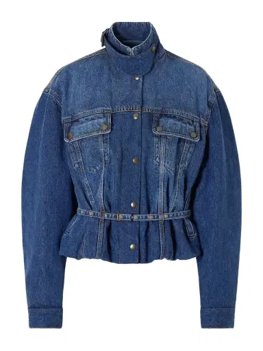 Dries Van Noten Belted Denim Jacket | Thumbnail 1 Dries Van Noten Belted Denim Jacket | Thumbnail 1