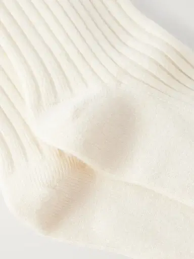 Olivia von Halle Spencer Ribbed Silk And Cashmere-blend Socks | Thumbnail 2 Olivia von Halle Spencer Ribbed Silk And Cashmere-blend Socks | Thumbnail 2