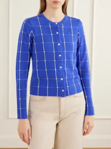 Guest In Residence Jane Checker Cashmere Cardigan | Thumbnail 3 Guest In Residence Jane Checker Cashmere Cardigan | Thumbnail 3
