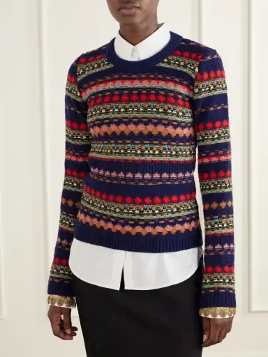Dries Van Noten Intarsia Wool Sweater | Thumbnail 3 Dries Van Noten Intarsia Wool Sweater | Thumbnail 3