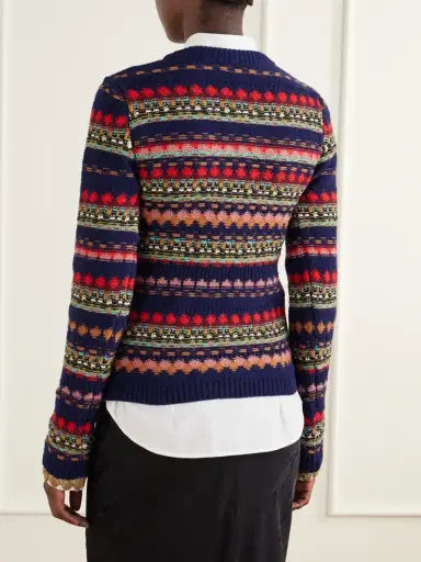 Dries Van Noten Intarsia Wool Sweater | Thumbnail 4 Dries Van Noten Intarsia Wool Sweater | Thumbnail 4