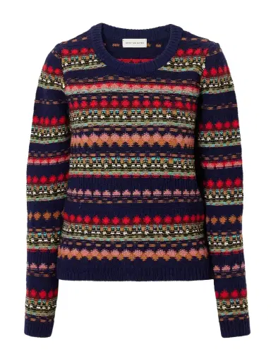 Dries Van Noten Intarsia Wool Sweater | Thumbnail 1 Dries Van Noten Intarsia Wool Sweater | Thumbnail 1