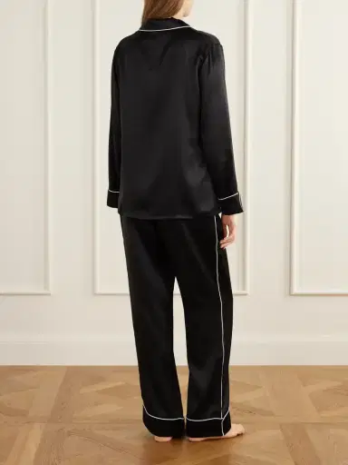 Olivia von Halle Coco Silk-satin Pajama Set | Thumbnail 4 Olivia von Halle Coco Silk-satin Pajama Set | Thumbnail 4