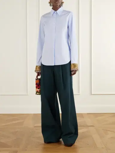 Dries Van Noten Cotton-poplin Wide-leg Pants | Thumbnail 2 Dries Van Noten Cotton-poplin Wide-leg Pants | Thumbnail 2