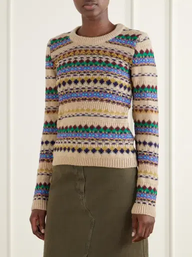 Dries Van Noten Intarsia Wool Sweater | Thumbnail 3 Dries Van Noten Intarsia Wool Sweater | Thumbnail 3