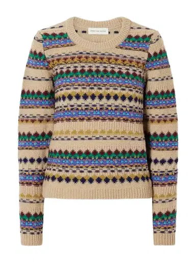 Dries Van Noten Intarsia Wool Sweater | Thumbnail 1 Dries Van Noten Intarsia Wool Sweater | Thumbnail 1