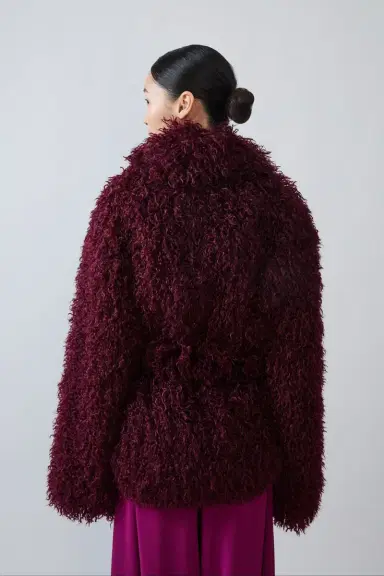 Lapointe Faux Mongolian Jacket | Thumbnail 2 Lapointe Faux Mongolian Jacket | Thumbnail 2