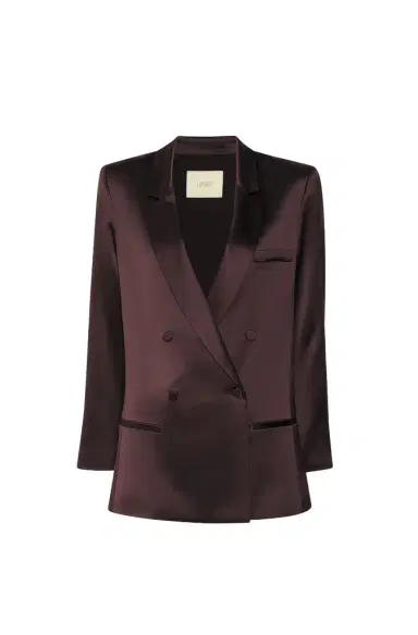 Lapointe Satin Double Breasted Blazer | Thumbnail 1 Lapointe Satin Double Breasted Blazer | Thumbnail 1