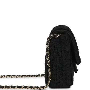 Chanel Chanel Mini "Coco Boho" Flap Bag Black Crochet Light Gold Hardware | Thumbnail 3 Chanel Chanel Mini "Coco Boho" Flap Bag Black Crochet Light Gold Hardware | Thumbnail 3