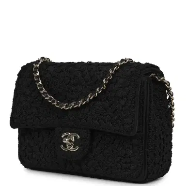 Chanel Chanel Mini "Coco Boho" Flap Bag Black Crochet Light Gold Hardware | Thumbnail 5 Chanel Chanel Mini "Coco Boho" Flap Bag Black Crochet Light Gold Hardware | Thumbnail 5