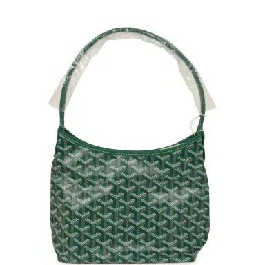 goyard Goyard Goyardine Green Boheme Mini Hobo Bag Palladium Hardware | Thumbnail 4 goyard Goyard Goyardine Green Boheme Mini Hobo Bag Palladium Hardware | Thumbnail 4
