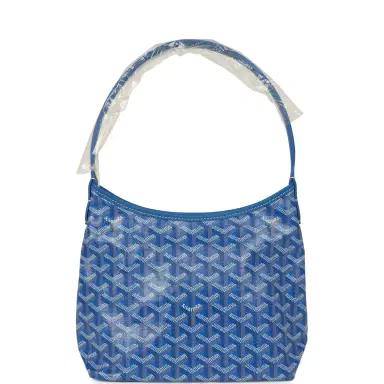 goyard Goyard Goyardine Sky Blue Boheme Mini Hobo Bag Palladium Hardware | Thumbnail 4 goyard Goyard Goyardine Sky Blue Boheme Mini Hobo Bag Palladium Hardware | Thumbnail 4