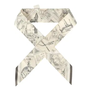 HERMÈS Hermes "Le Philateliste Du Faubourg" Parchemin, Graphite Multi Silk | Thumbnail 1 HERMÈS Hermes "Le Philateliste Du Faubourg" Parchemin, Graphite Multi Silk | Thumbnail 1
