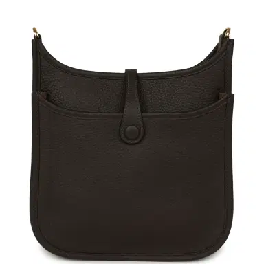 HERMÈS Hermes Evelyne 23 Ebene Clemence Gold Hardware | Thumbnail 4 HERMÈS Hermes Evelyne 23 Ebene Clemence Gold Hardware | Thumbnail 4