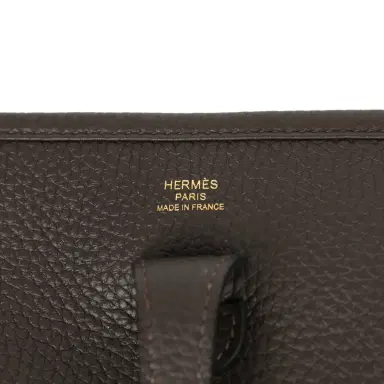 HERMÈS Hermes Evelyne 23 Ebene Clemence Gold Hardware | Thumbnail 7 HERMÈS Hermes Evelyne 23 Ebene Clemence Gold Hardware | Thumbnail 7