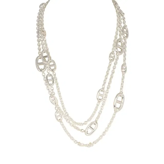 Hermes Farandole Rope Necklace 160cm Sterling Silver Hardware Hermes Farandole Rope Necklace 160cm Sterling Silver Hardware