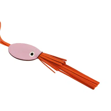 HERMÈS Hermes Poulpe Charm Mauve Sylvestre Epsom, Orange Milo Lambskin | Thumbnail 4 HERMÈS Hermes Poulpe Charm Mauve Sylvestre Epsom, Orange Milo Lambskin | Thumbnail 4